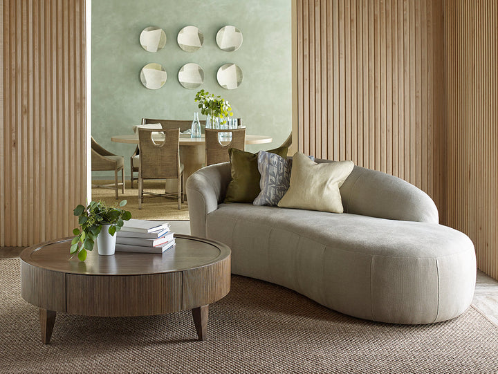 Reeded Round Cocktail Table