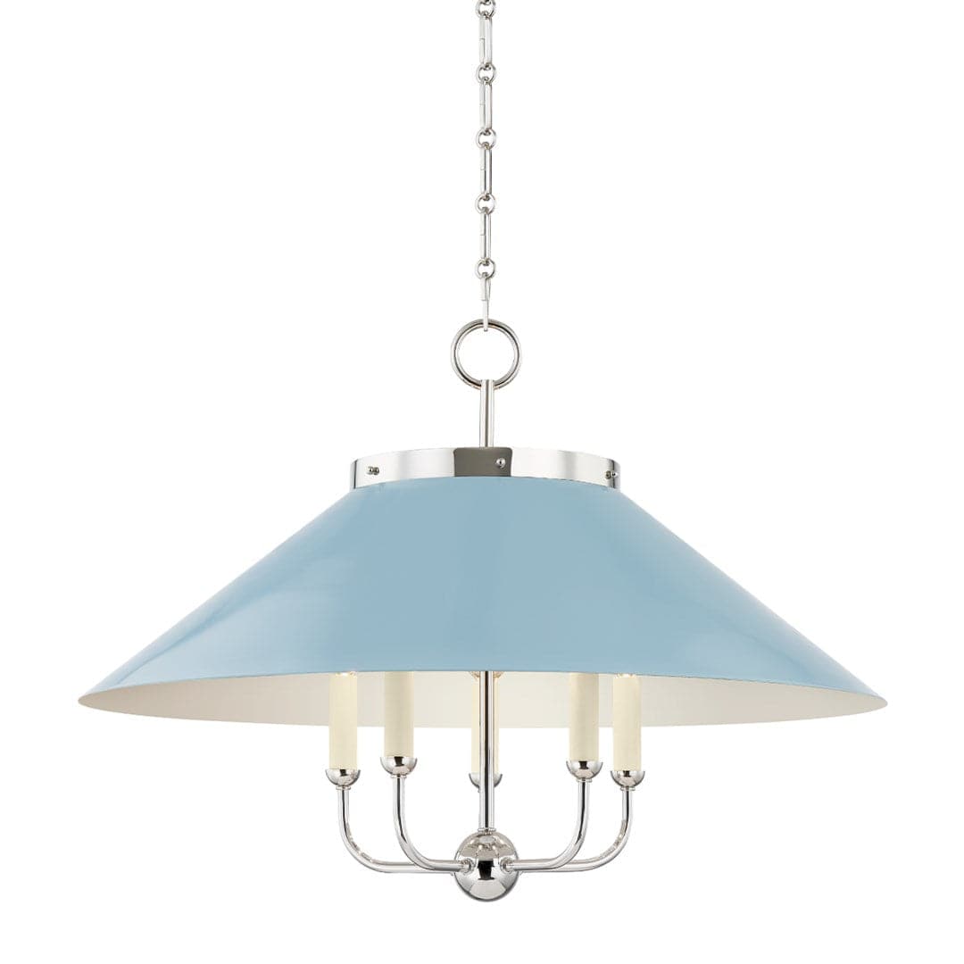 Clivedon Chandelier-Hudson Valley-HVL-MDS1403-PN/BB-ChandeliersBird Blue-3-France and Son