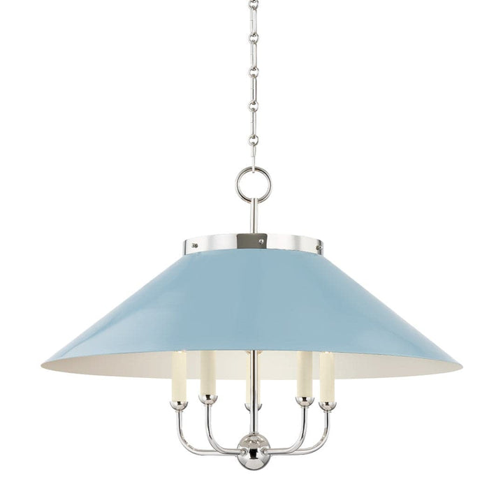 Clivedon Chandelier-Hudson Valley-HVL-MDS1403-PN/BB-ChandeliersBird Blue-3-France and Son