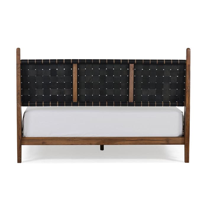 Cove King Bed – Black Leather-Union Home Furniture-UNION-BDM00061-Beds-6-France and Son