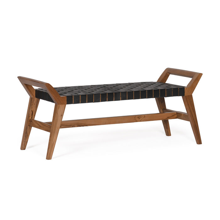 Cove Bench-Union Home Furniture-UNION-BDM00070-BenchesBlack Leather-1-France and Son