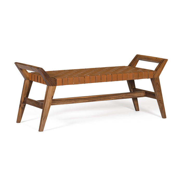 Cove Bench-Union Home Furniture-UNION-BDM00071-BenchesBrown Leather-6-France and Son