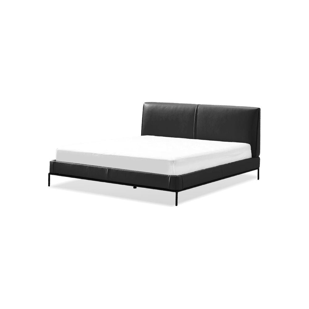 Beds Barolo Upholstered Bed Queen Black Leatherette
