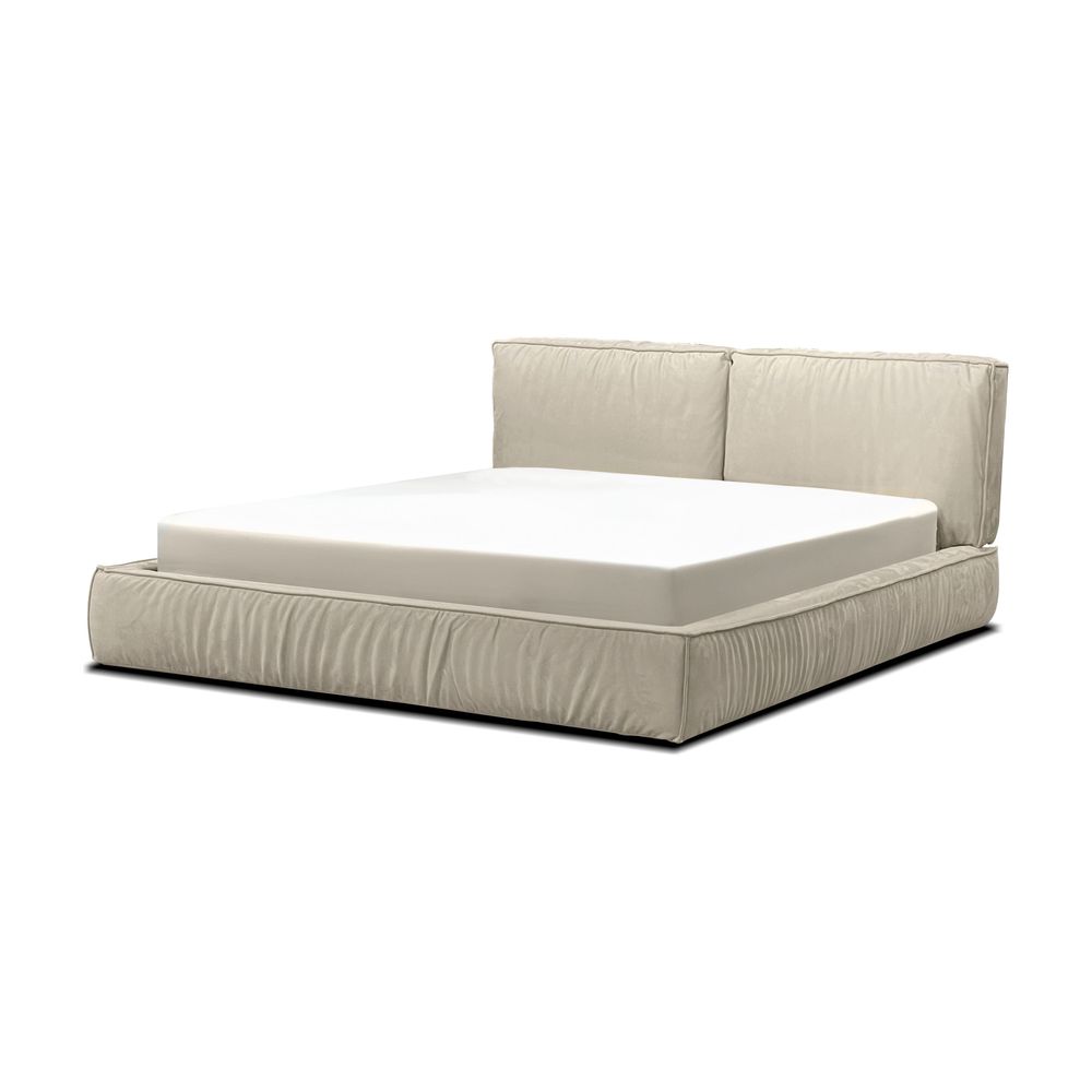 Beds Brizo Upholsetered Bed Queen Oyster Ultrasuede