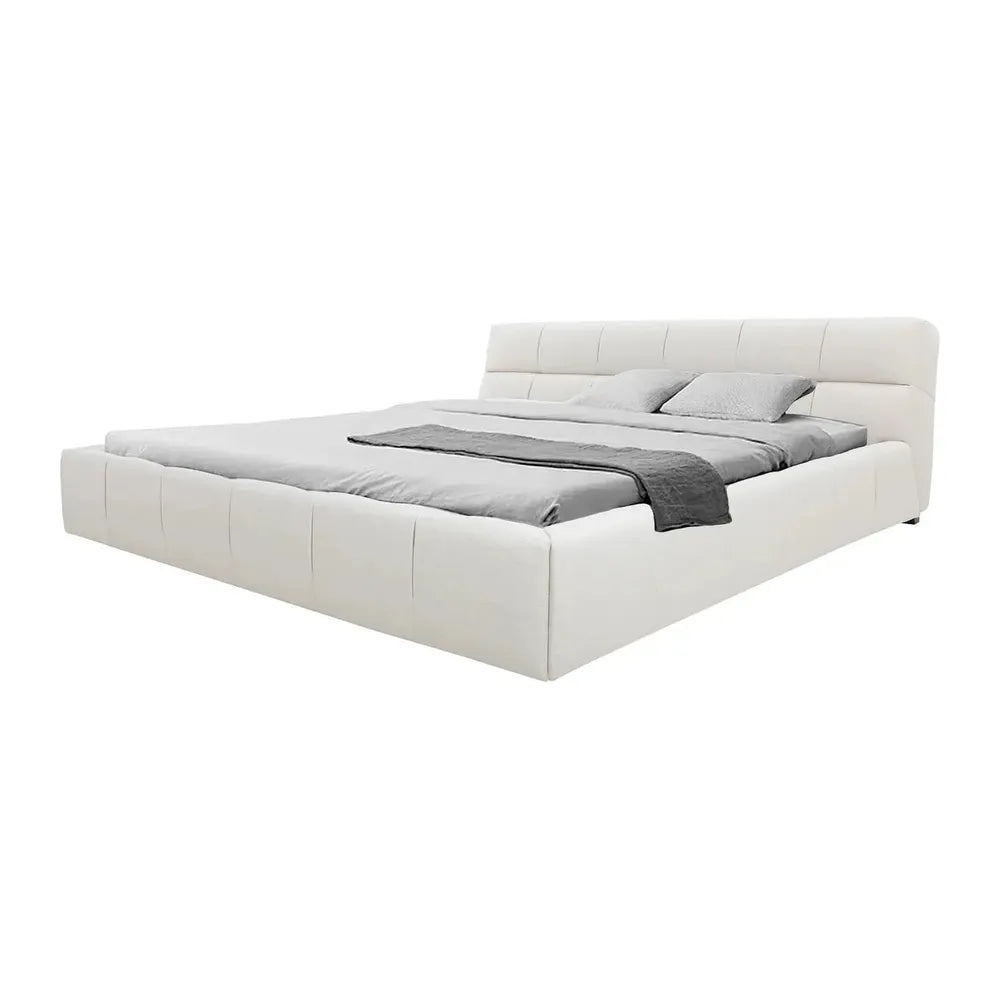 Beds Bubble Storage Bed Queen Almond Milk Fabric