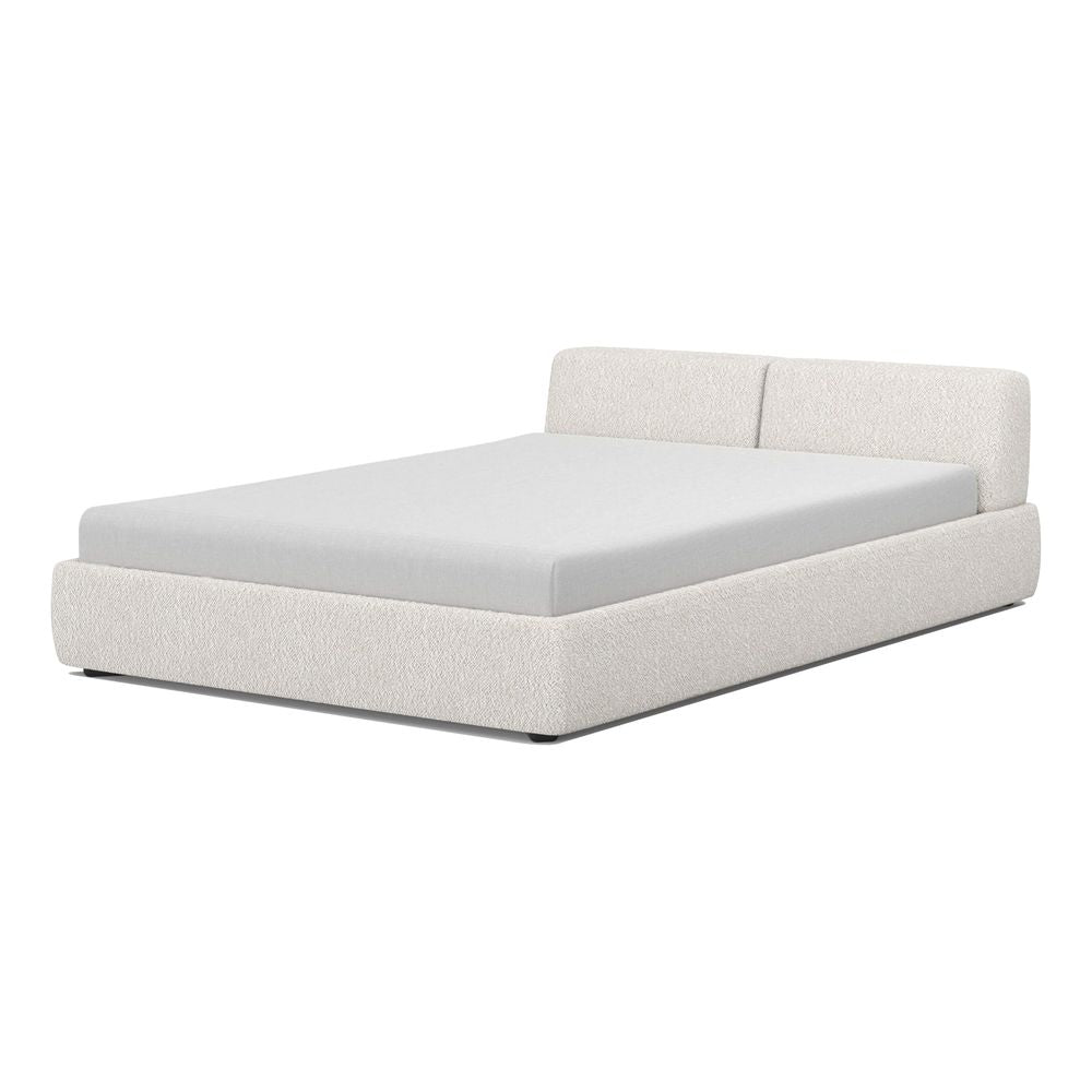 Beds Cloud9 Upholstered Bed King Cream Boucle Fabric