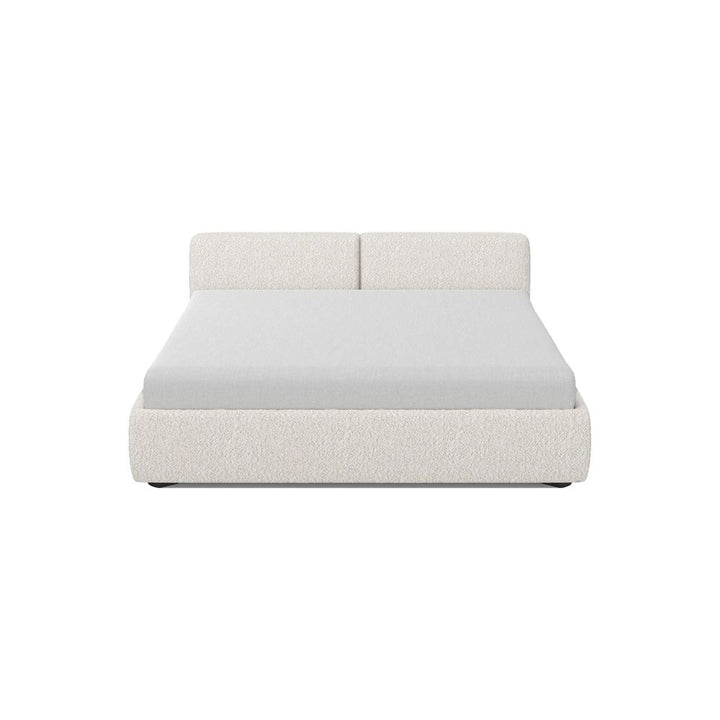 Beds Cloud9 Upholstered Bed King Cream Boucle Fabric