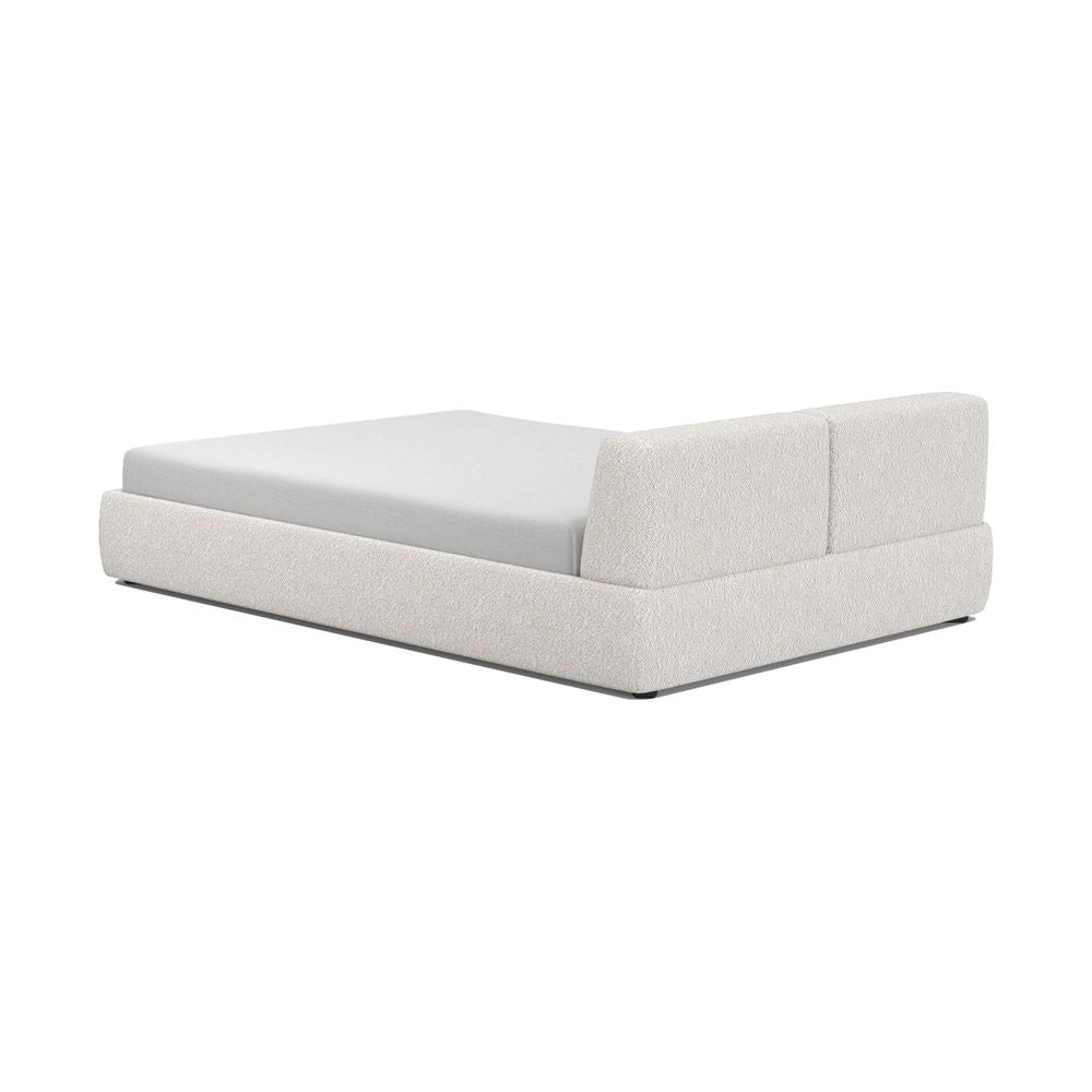 Beds Cloud9 Upholstered Bed King Cream Boucle Fabric