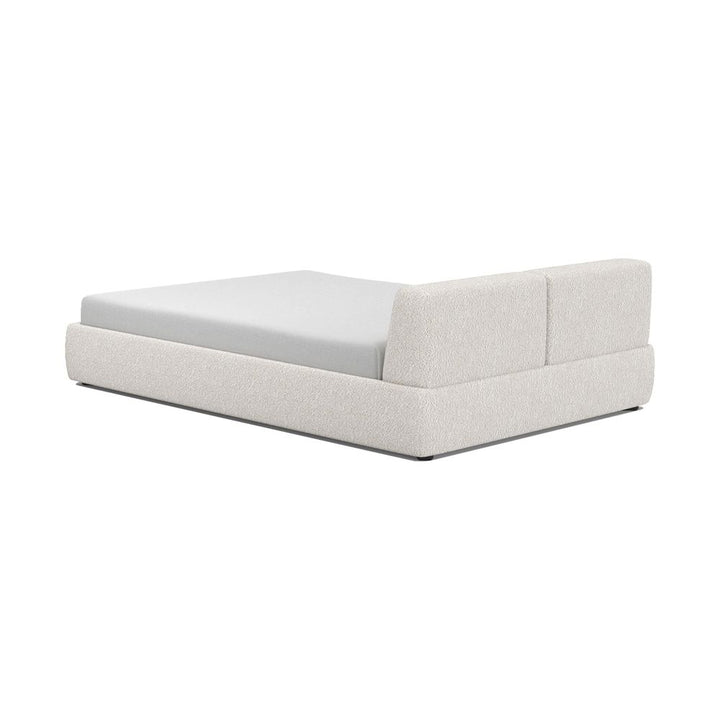 Beds Cloud9 Upholstered Bed King Cream Boucle Fabric
