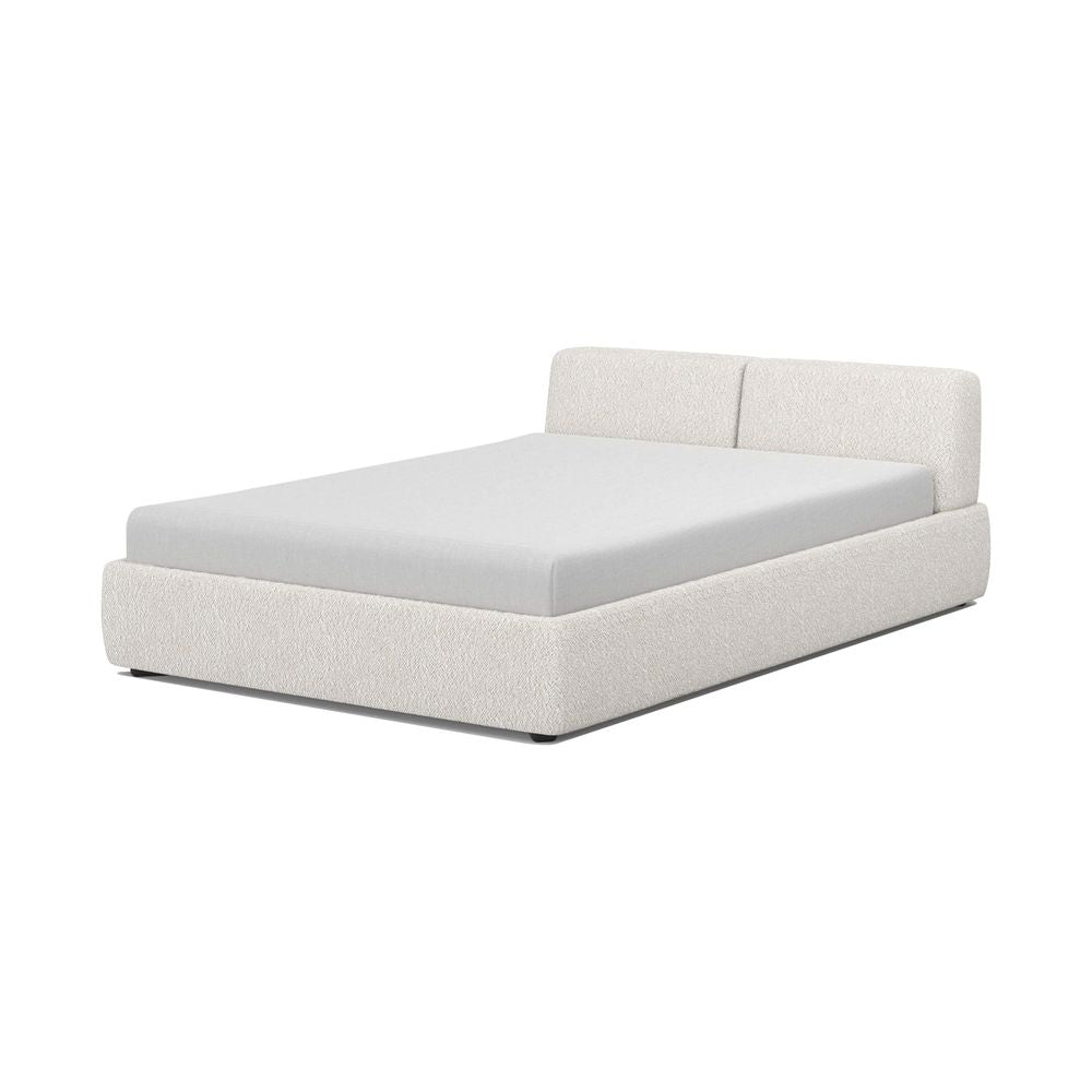 Beds Cloud9 Upholstered Bed Queen Cream Boucle Fabric
