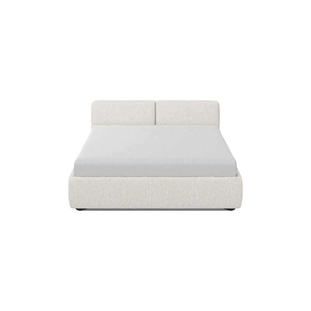 Beds Cloud9 Upholstered Bed Queen Cream Boucle Fabric