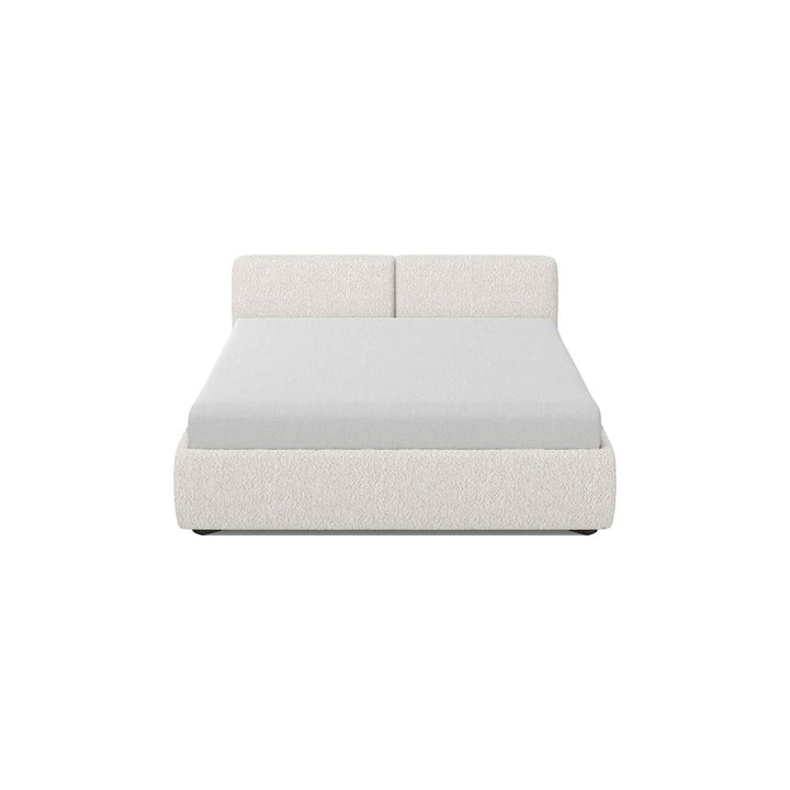 Beds Cloud9 Upholstered Bed Queen Cream Boucle Fabric