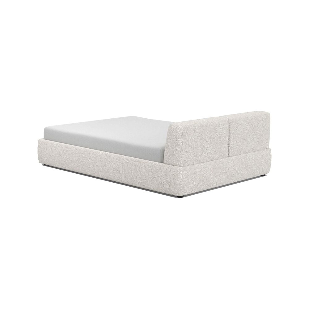 Beds Cloud9 Upholstered Bed Queen Cream Boucle Fabric