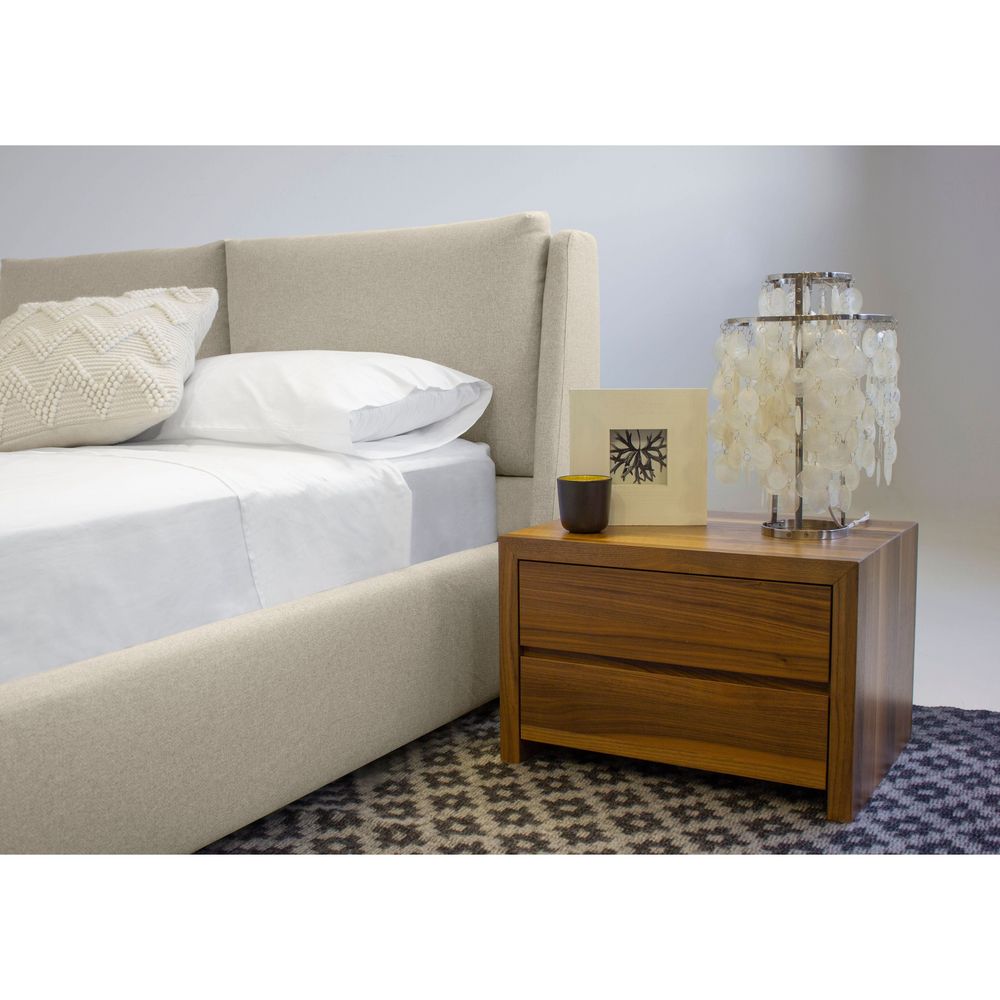 Continental Storage Bed Queen Stone Wheat Fabric