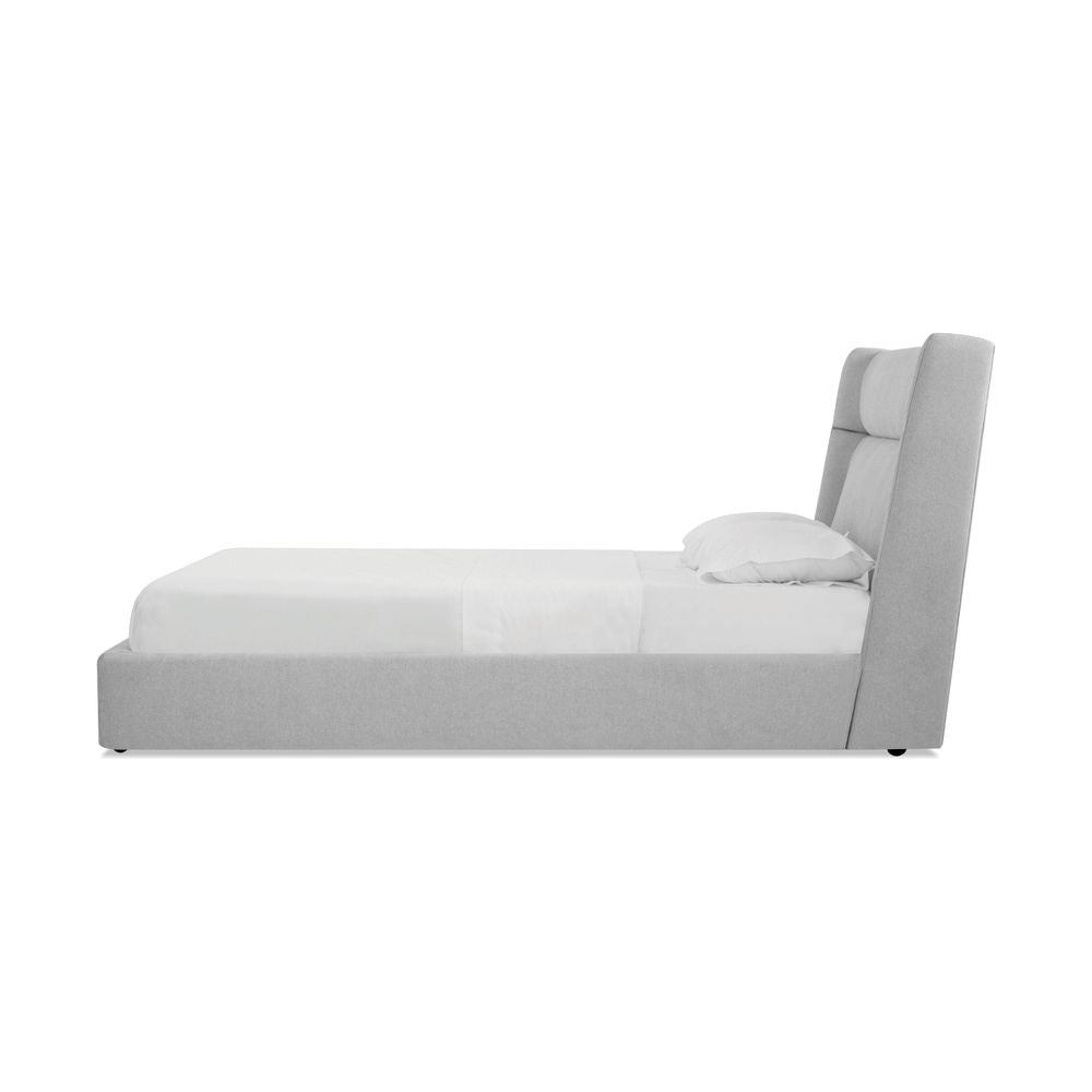 Beds Cove Storage Bed King Heather Grey Fabric