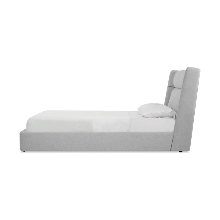 Beds Cove Storage Bed King Heather Grey Fabric