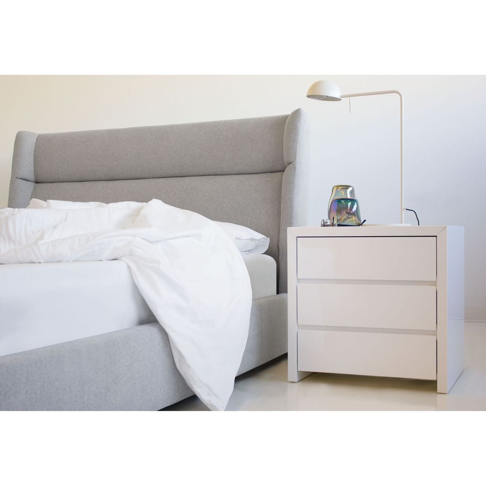 Cove Storage Bed King Heather Grey Fabric