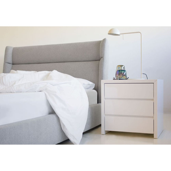Cove Storage Bed King Heather Grey Fabric