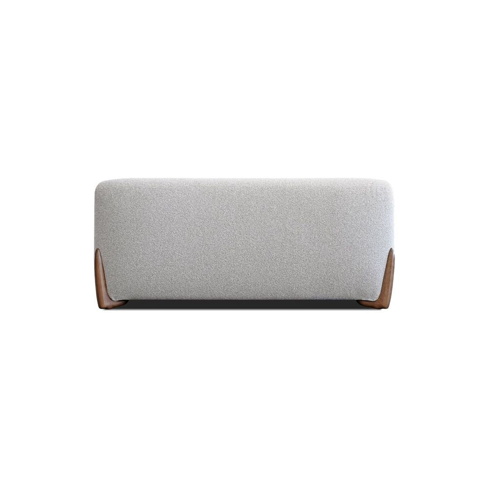 Beds Mesa Upholstered Bed King Oat Tweed Fabric / Walnut Legs