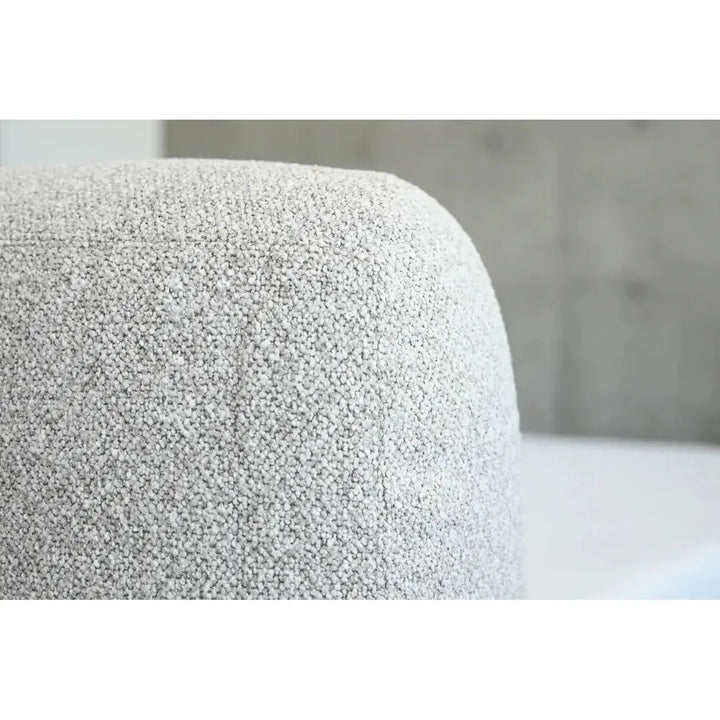 Mesa Upholstered Bed King Oat Tweed Fabric / Walnut Legs
