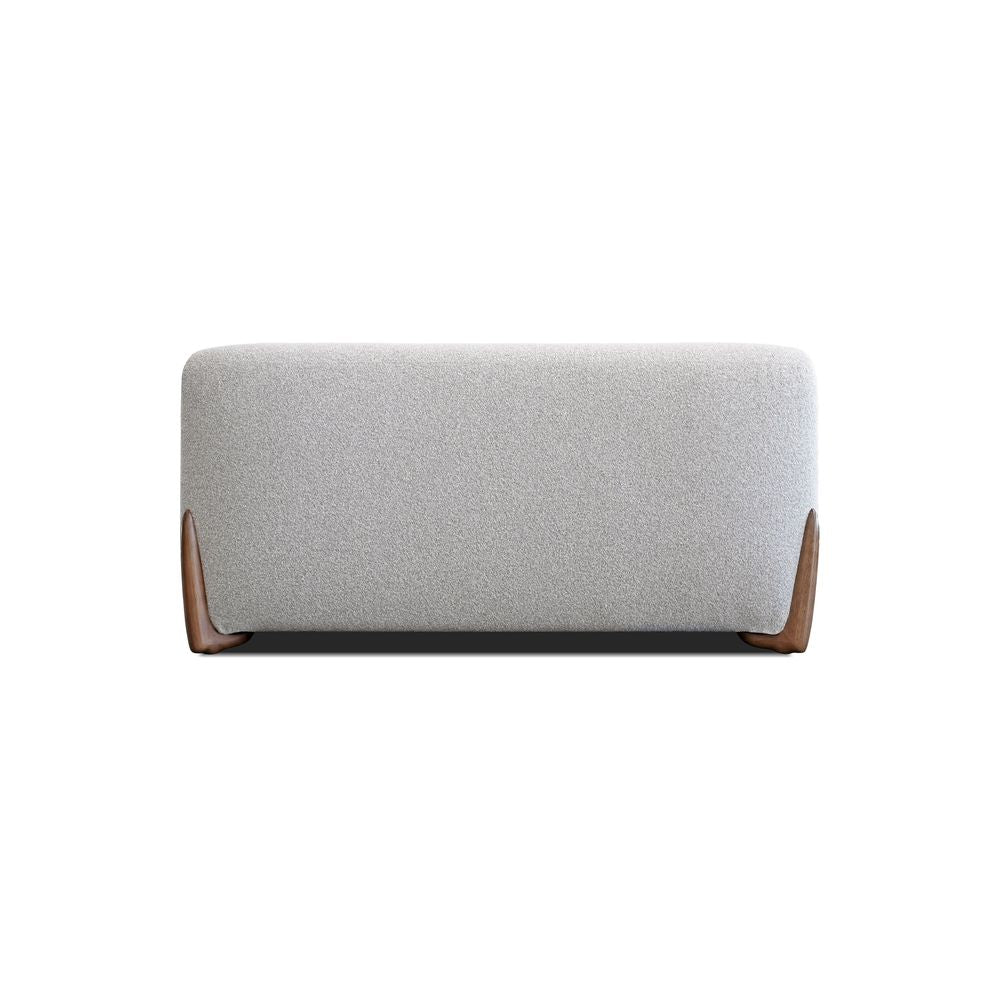 Beds Mesa Upholstered Bed Queen Oat Tweed Fabric / Walnut Legs