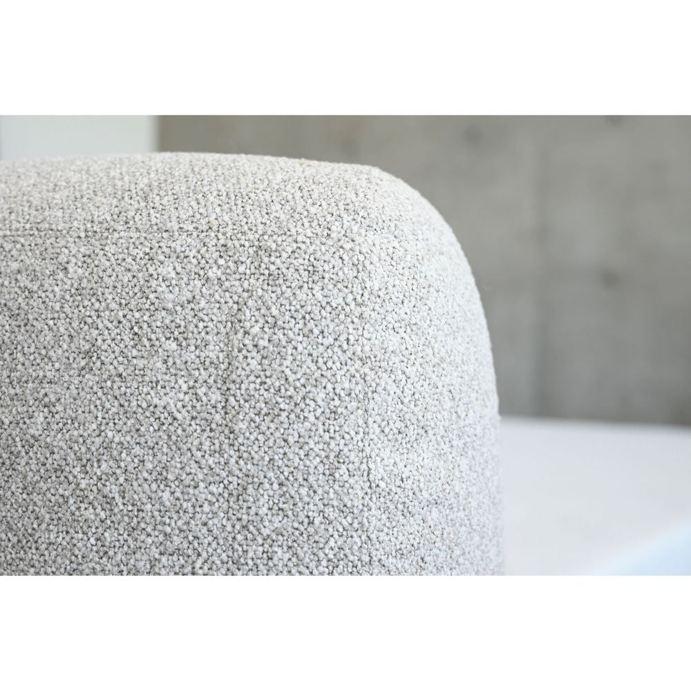 Mesa Upholstered Bed Queen Oat Tweed Fabric / Walnut Legs