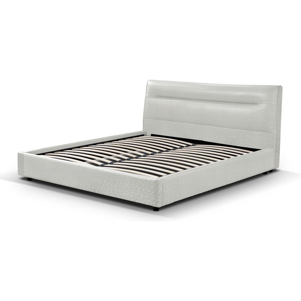 Beds Noah Upholstered Bed King Cream Tweed Fabric