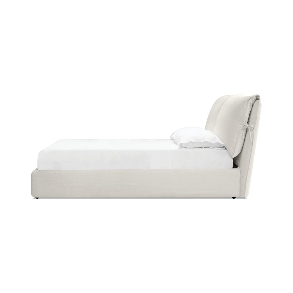 Beds Plume Upholstered Bed Queen Cream Linen
