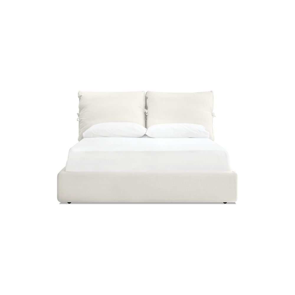 Beds Plume Upholstered Bed Queen Cream Linen