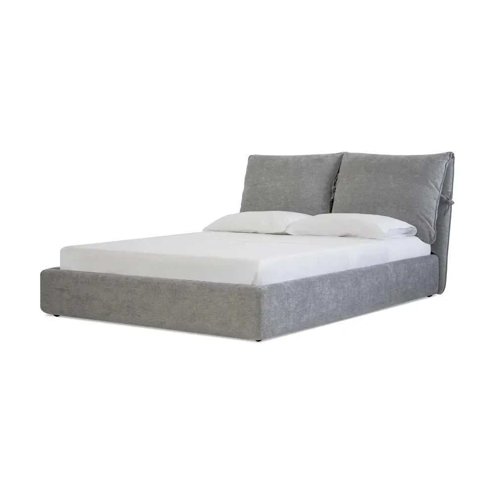 Beds Plume Upholstered Bed King Heather Grey Fabric