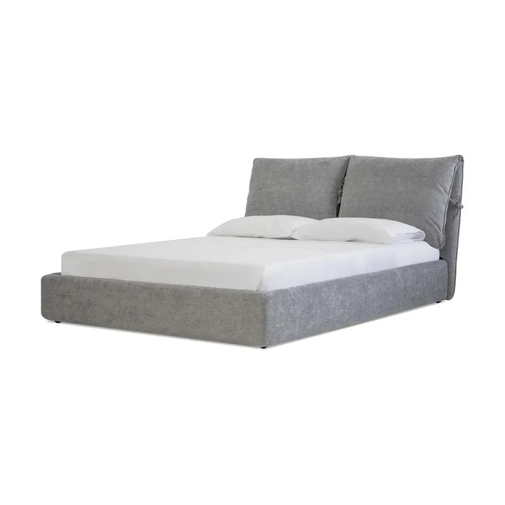 Beds Plume Upholstered Bed King Heather Grey Fabric