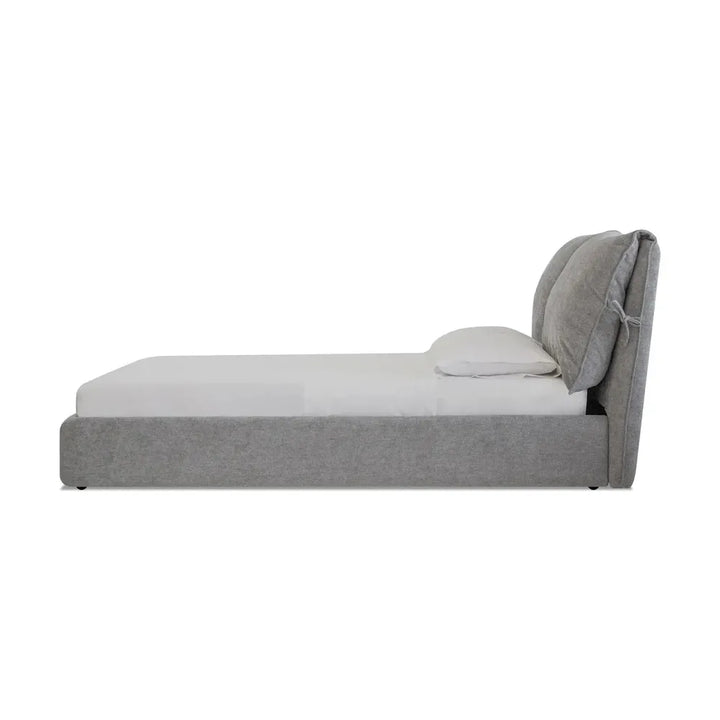 Beds Plume Upholstered Bed King Heather Grey Fabric