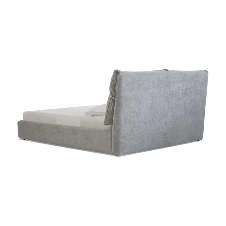 Plume Upholstered Bed King Heather Grey Fabric