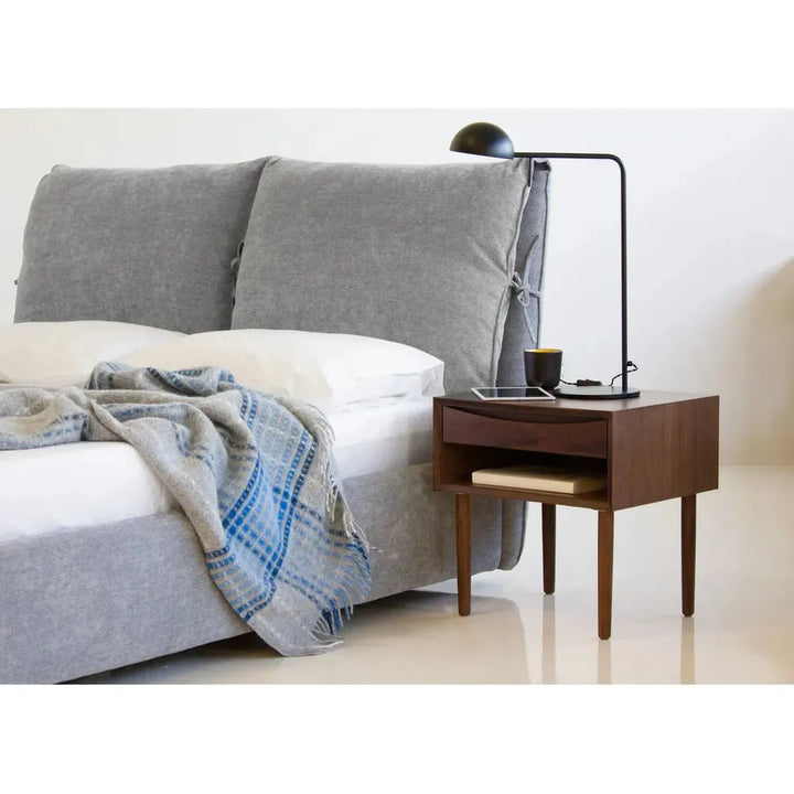 Beds Plume Upholstered Bed King Heather Grey Fabric