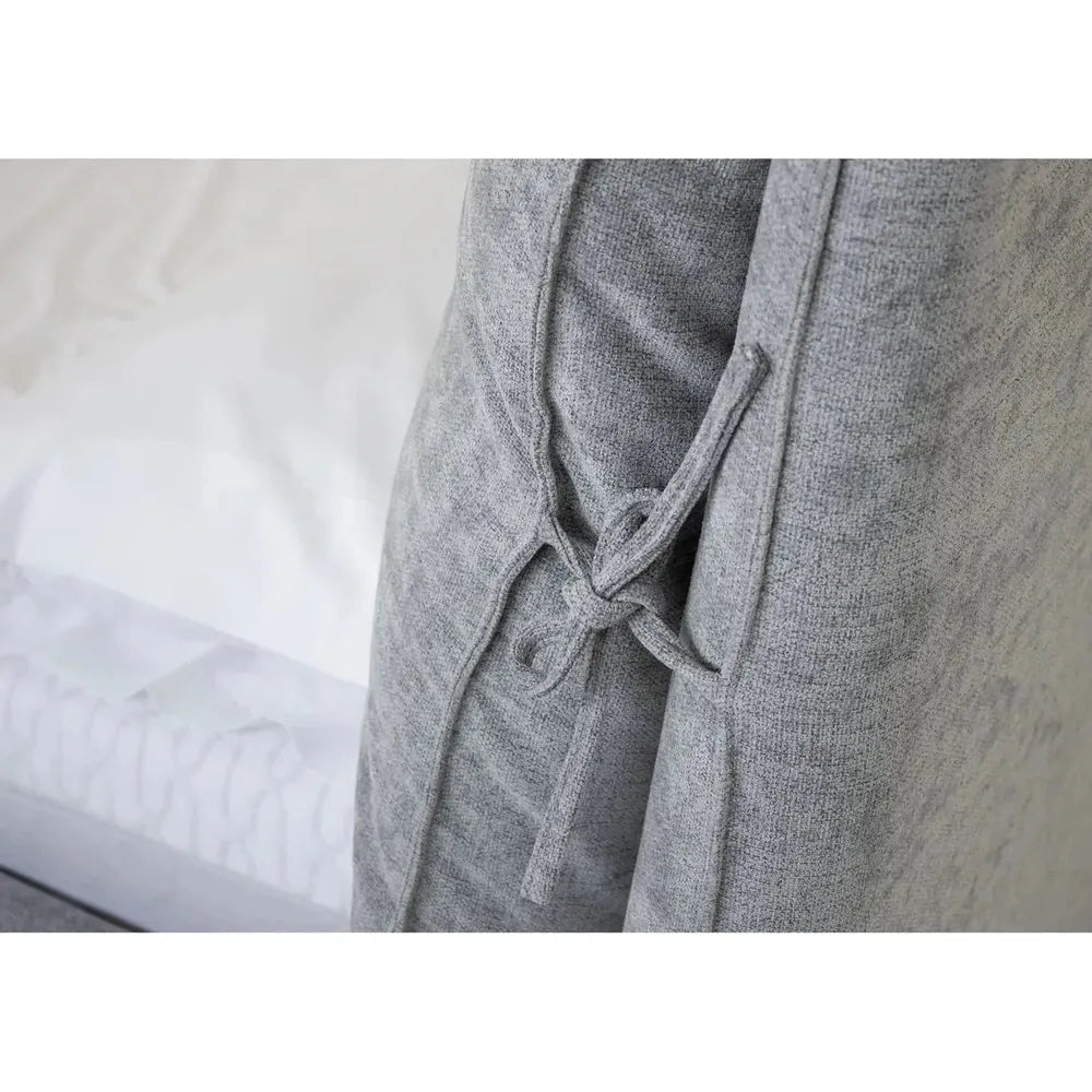 Plume Upholstered Bed King Heather Grey Fabric