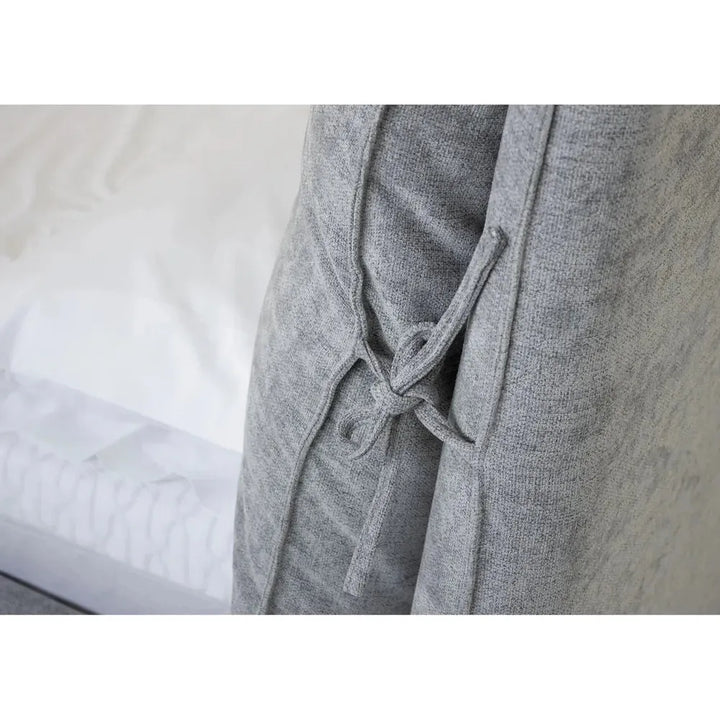 Plume Upholstered Bed King Heather Grey Fabric