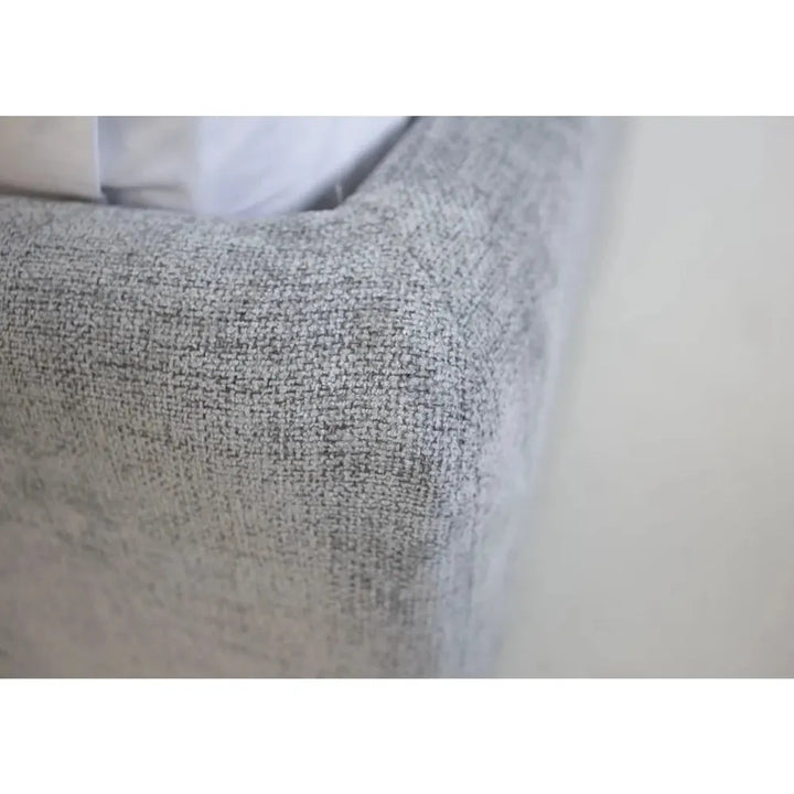 Plume Upholstered Bed King Heather Grey Fabric