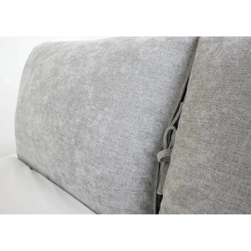 Plume Upholstered Bed King Heather Grey Fabric