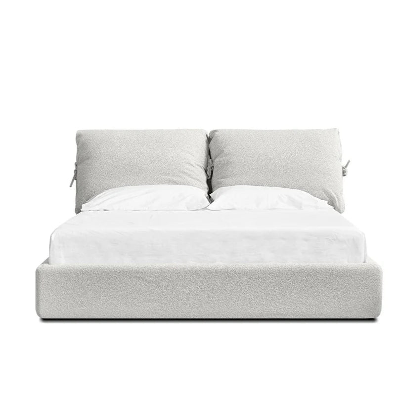 Beds Plume Bed Upholstered Oat Tweed