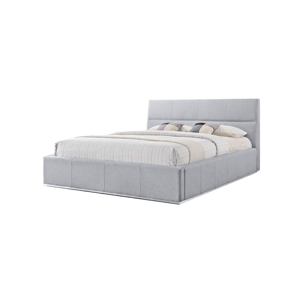 Beds Reve Upholstered Bed King Grey Fabric
