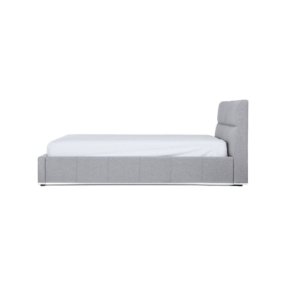 Beds Reve Upholstered Bed King Grey Fabric