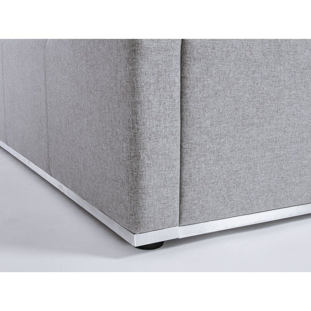 Beds Reve Upholstered Bed King Grey Fabric