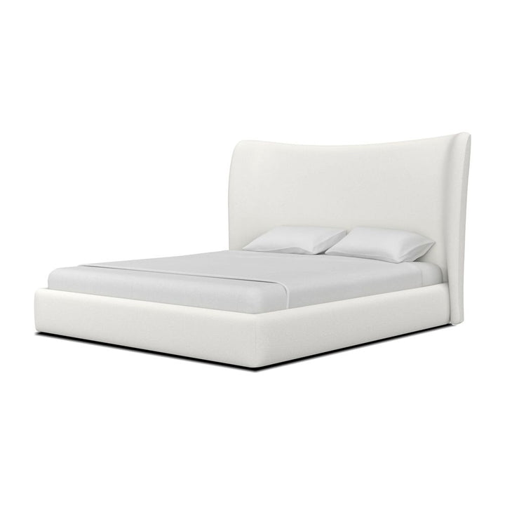Beds Rowe Storage Bed Queen White Linen Fabric