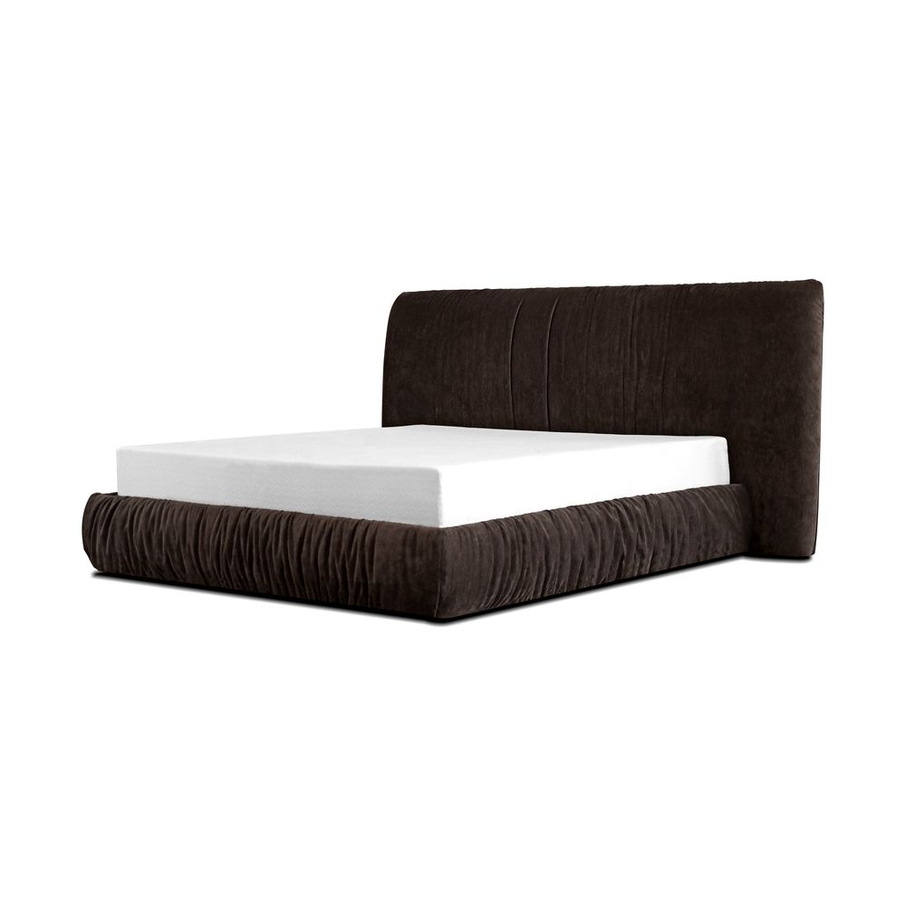 Beds Shar Pei Storage Bed Queen Coffee Bean Fabric