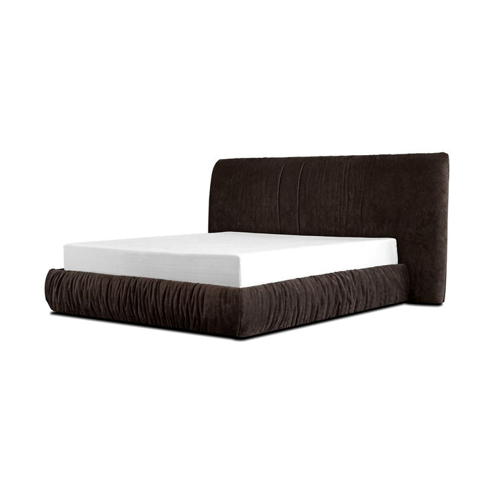 Beds Shar Pei Storage Bed Queen Coffee Bean Fabric