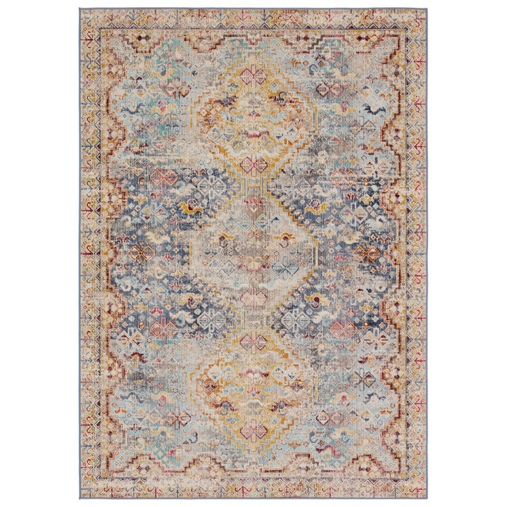 Vibe by Jaipur Living Esquire Indoor/Outdoor Medallion Blue/ Mulitcolor Area Rug (4'X6')