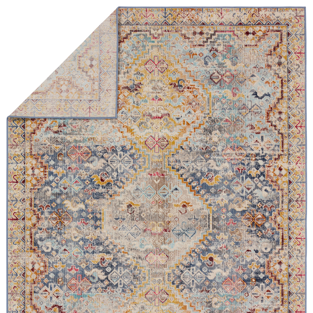 Vibe by Jaipur Living Esquire Indoor/Outdoor Medallion Blue/ Mulitcolor Area Rug (4'X6')