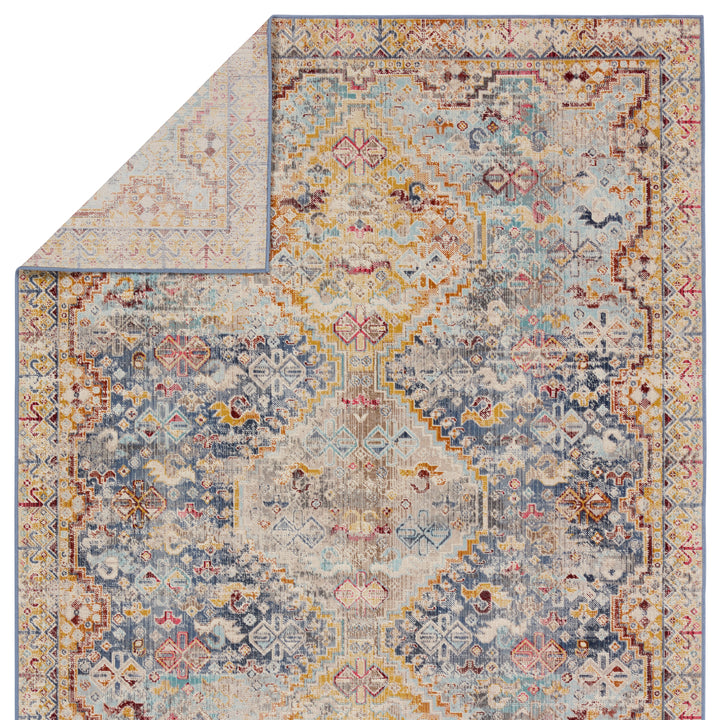 Vibe by Jaipur Living Esquire Indoor/Outdoor Medallion Blue/ Mulitcolor Area Rug (4'X6')