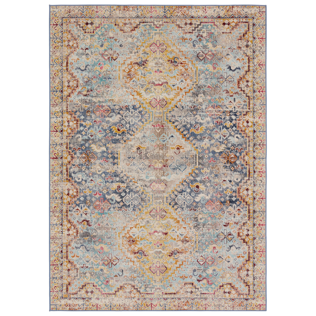 Vibe by Jaipur Living Esquire Indoor/Outdoor Medallion Blue/ Mulitcolor Area Rug (5'X8')