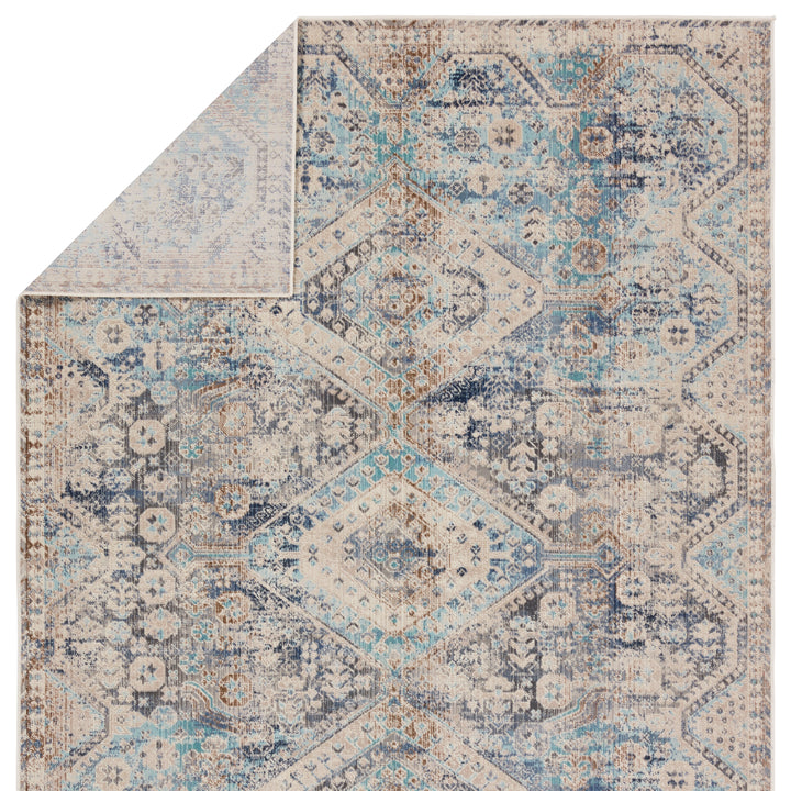 Vibe by Jaipur Living Marquess Indoor/Outdoor Medallion Blue/ Gray Area Rug (5'X8')